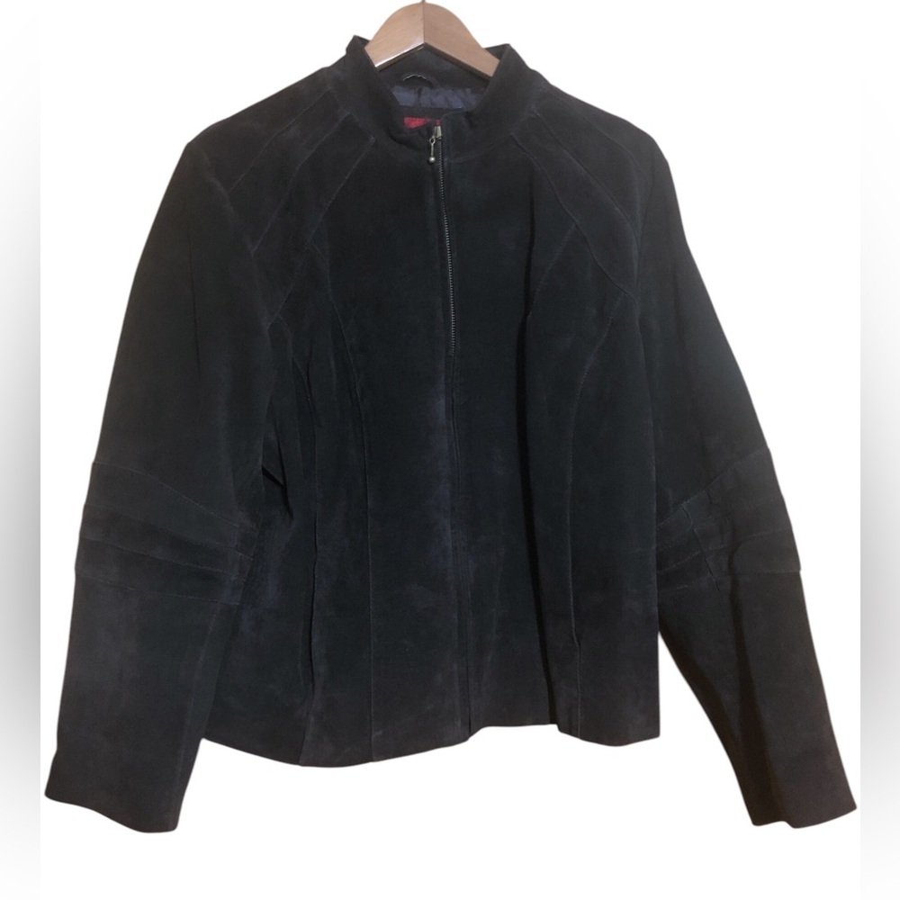 Vintage Y2K b.u.m equipment Women's Brown Suede Jacket